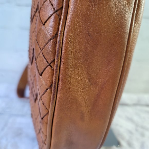 NICOLE ST. GILLES Paris Brown Leather Woven Braided Shoulder Bag - Picture 13 of 13